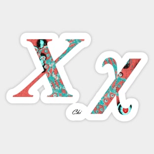 Chi Greek Alphabet Sticker